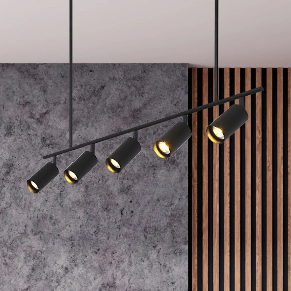 (OpenBox) Modern 5-Light Linear Semi Flush Track Light