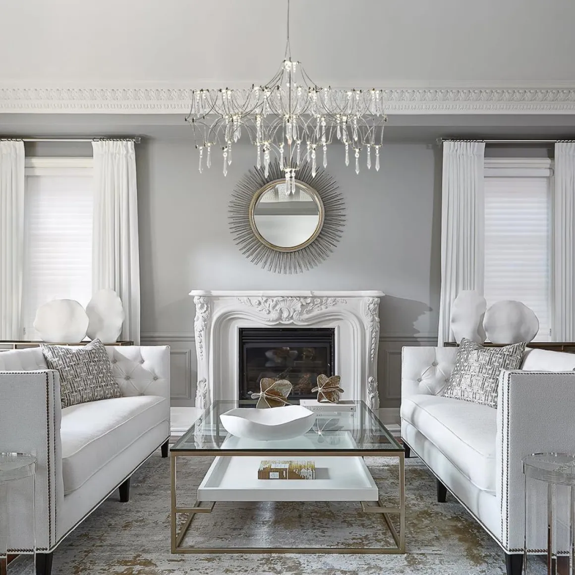 (OpenBox) Modern Luxe Glam Starry Sky LED Crystal Chandelier