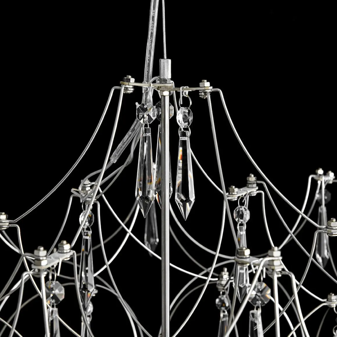 (OpenBox) Modern Luxe Glam Starry Sky LED Crystal Chandelier