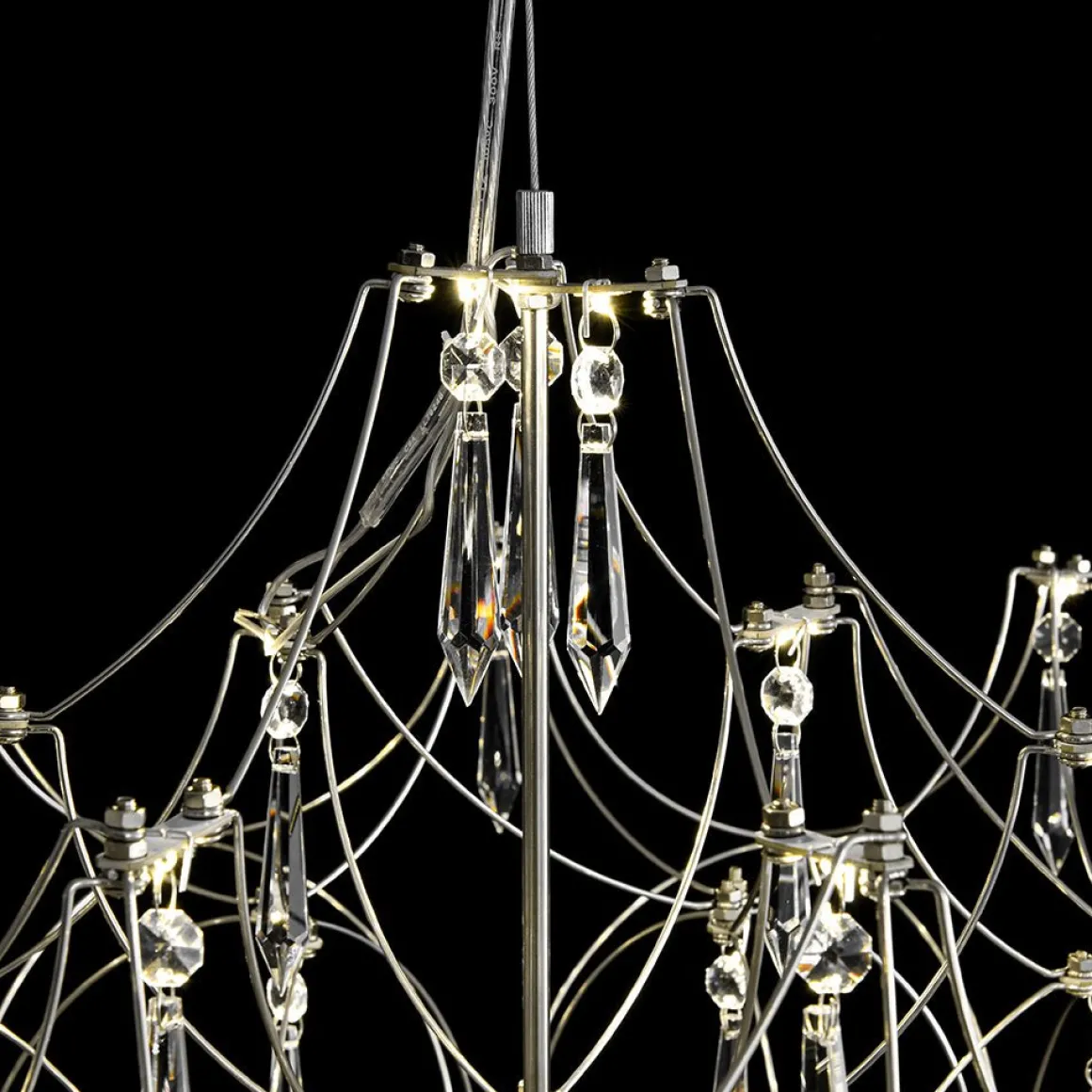 (OpenBox) Modern Luxe Glam Starry Sky LED Crystal Chandelier