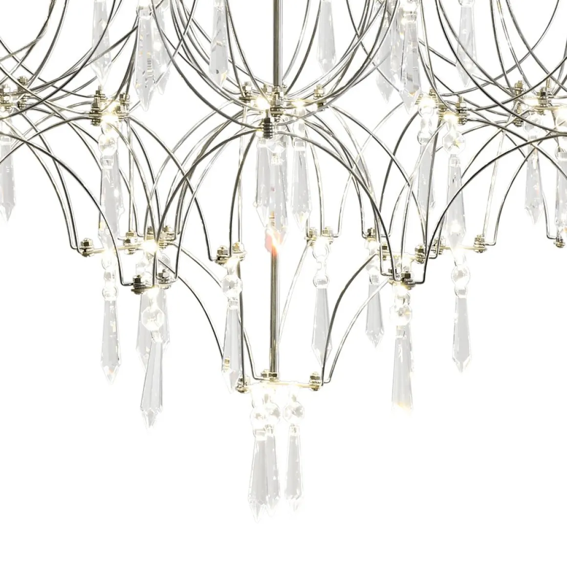 (OpenBox) Modern Luxe Glam Starry Sky LED Crystal Chandelier