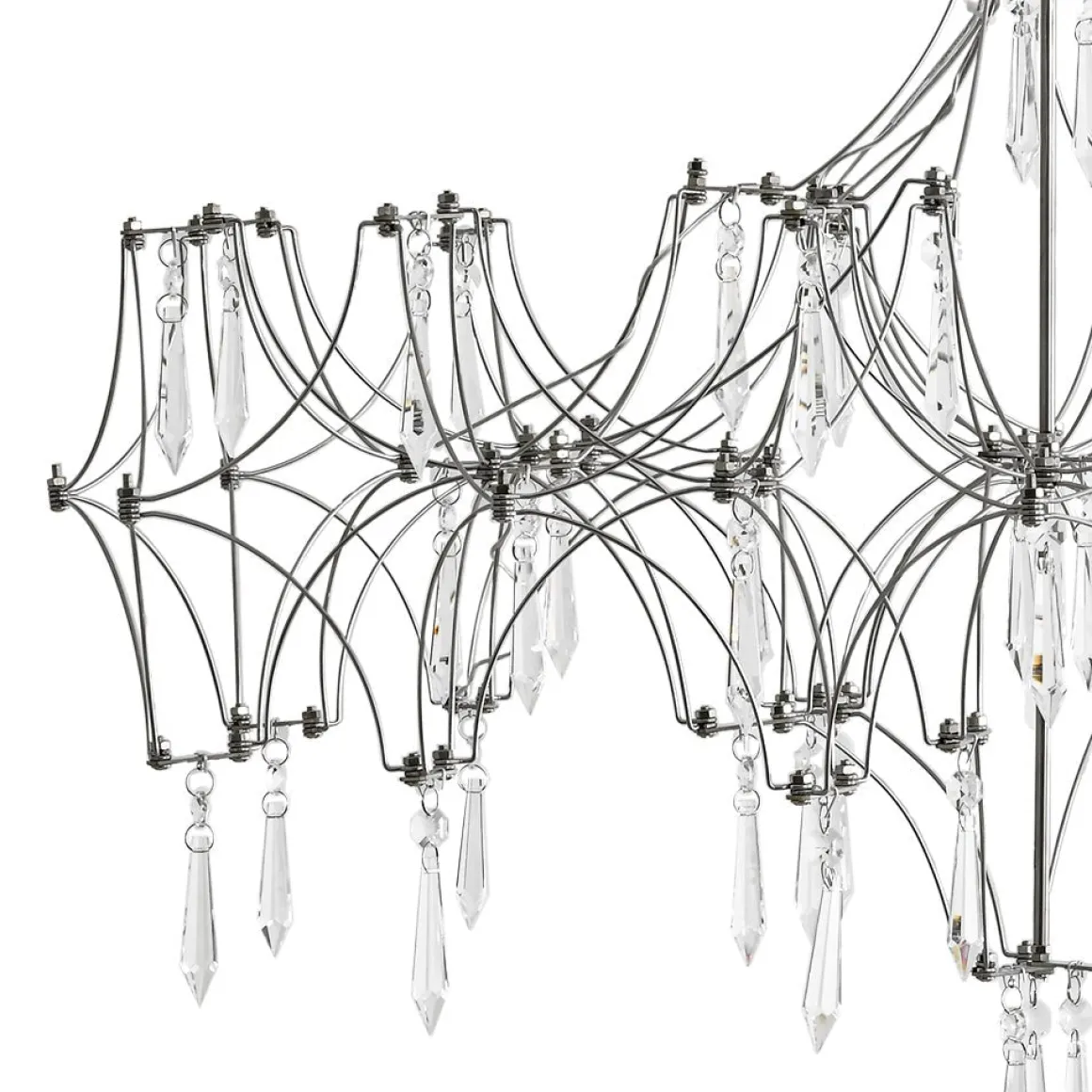 (OpenBox) Modern Luxe Glam Starry Sky LED Crystal Chandelier