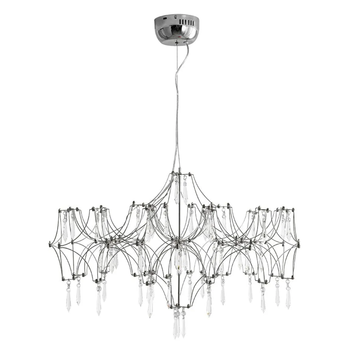 (OpenBox) Modern Luxe Glam Starry Sky LED Crystal Chandelier