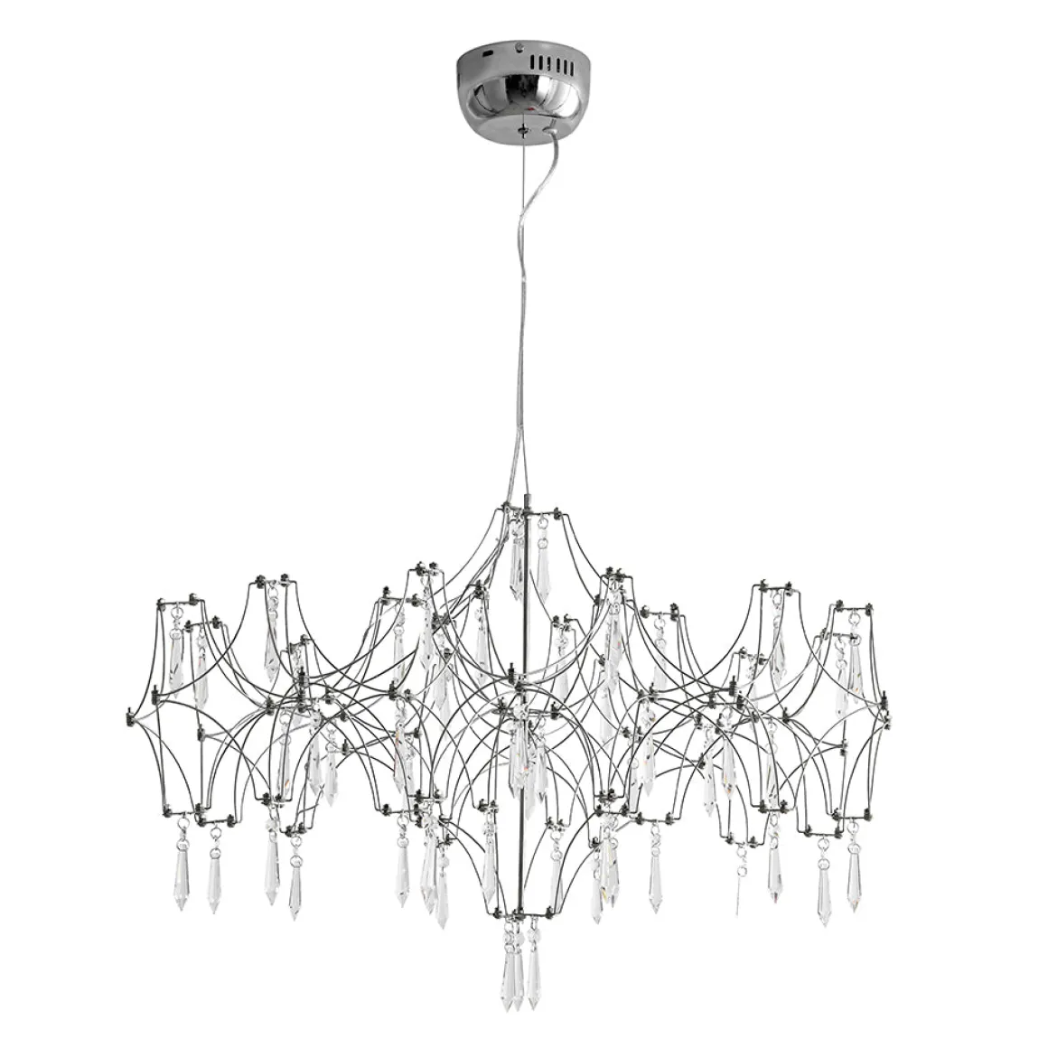(OpenBox) Modern Luxe Glam Starry Sky LED Crystal Chandelier