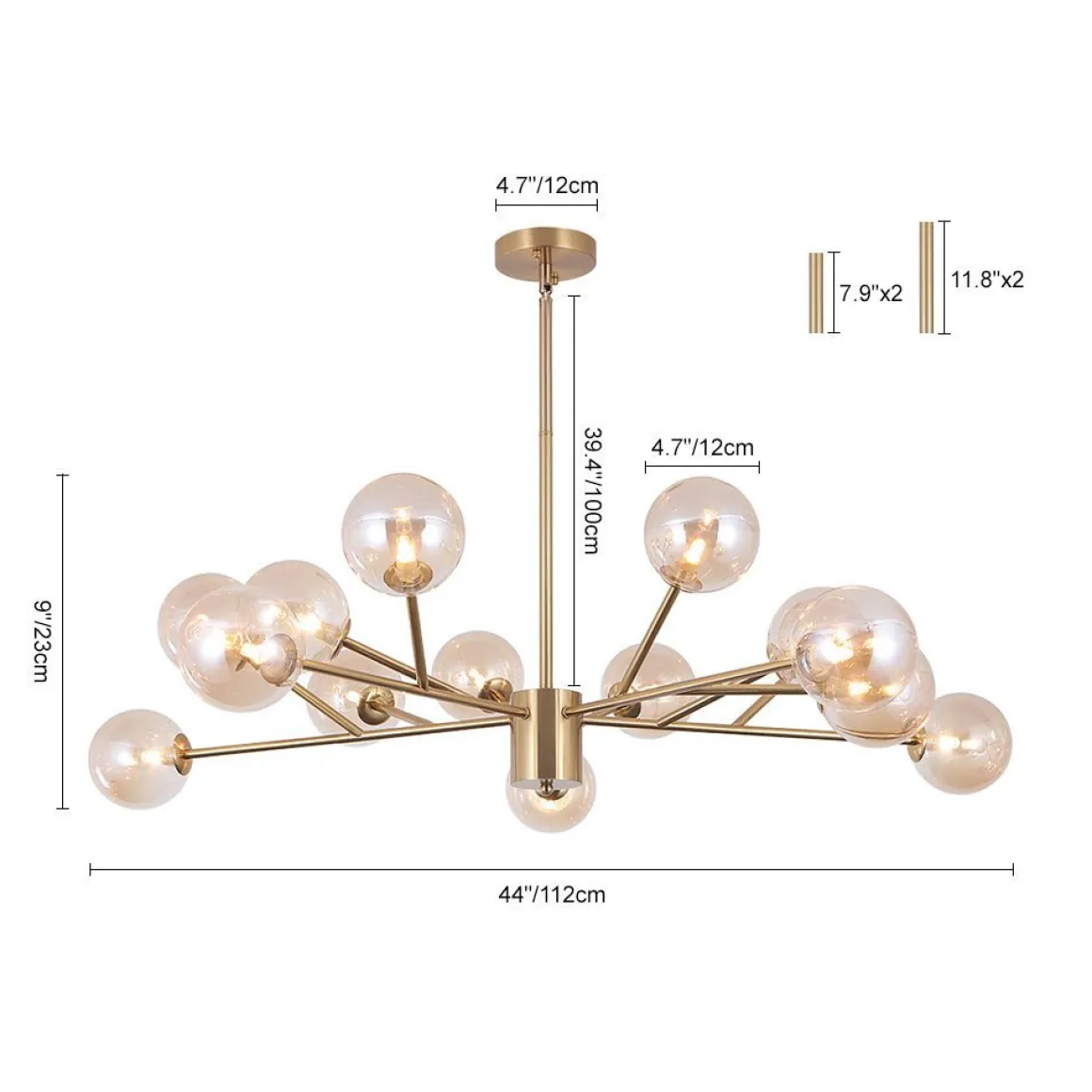 (OpenBox) Modern Sputnik Branching Bubble Chandelier