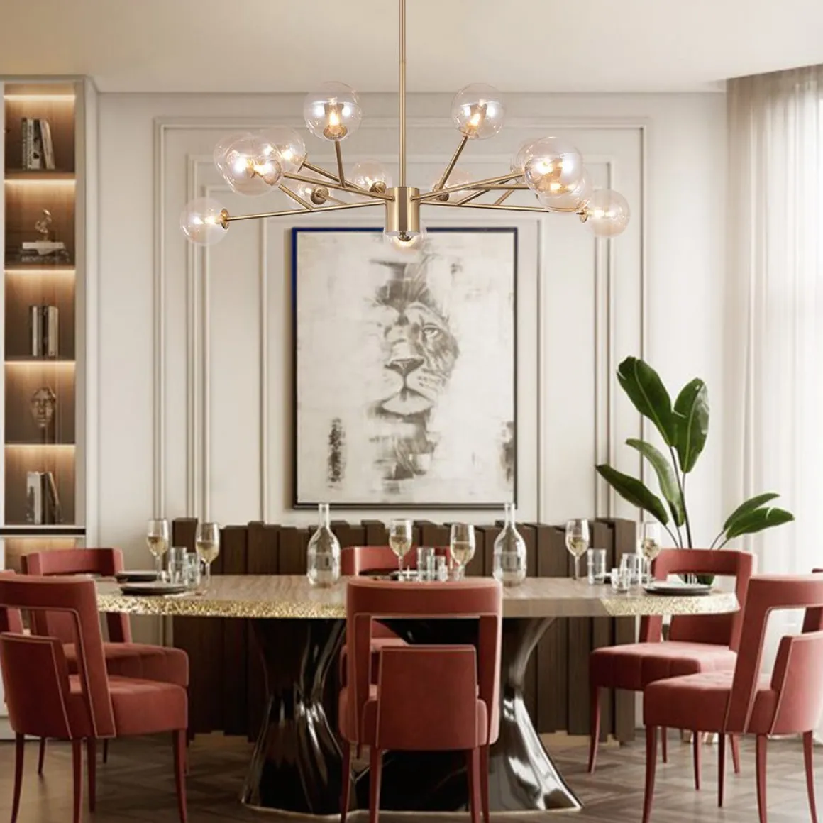 (OpenBox) Modern Sputnik Branching Bubble Chandelier