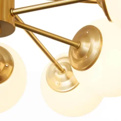 (OpenBox) Opal Glass Globe Sputnik Chandelier