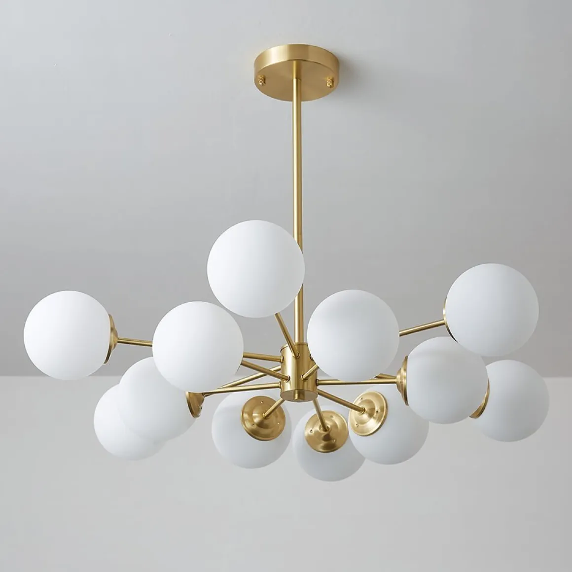 (OpenBox) Opal Glass Globe Sputnik Chandelier