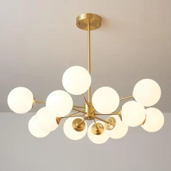 (OpenBox) Opal Glass Globe Sputnik Chandelier