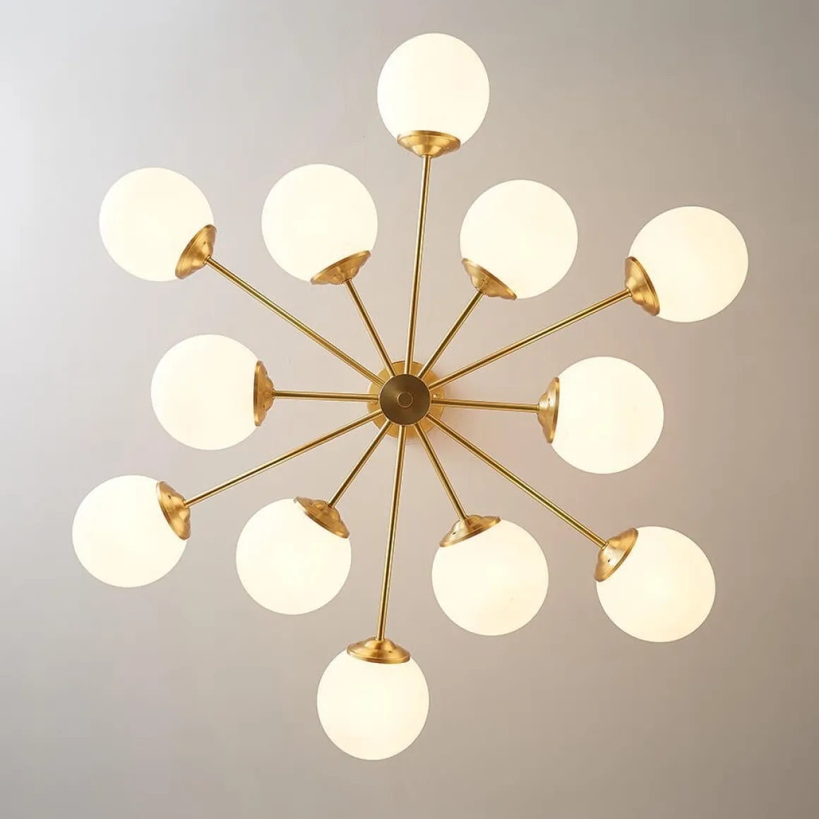 (OpenBox) Opal Glass Globe Sputnik Chandelier