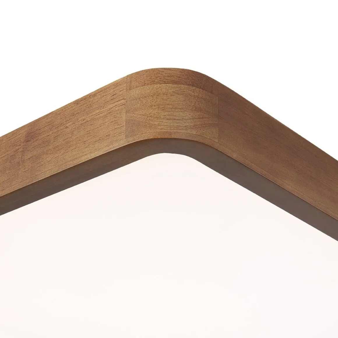 (OpenBox) Rectangle Walnut Dimmable LED Flush Mount Ceiling Light
