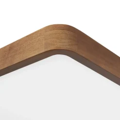 (OpenBox) Rectangle Walnut Dimmable LED Flush Mount Ceiling Light