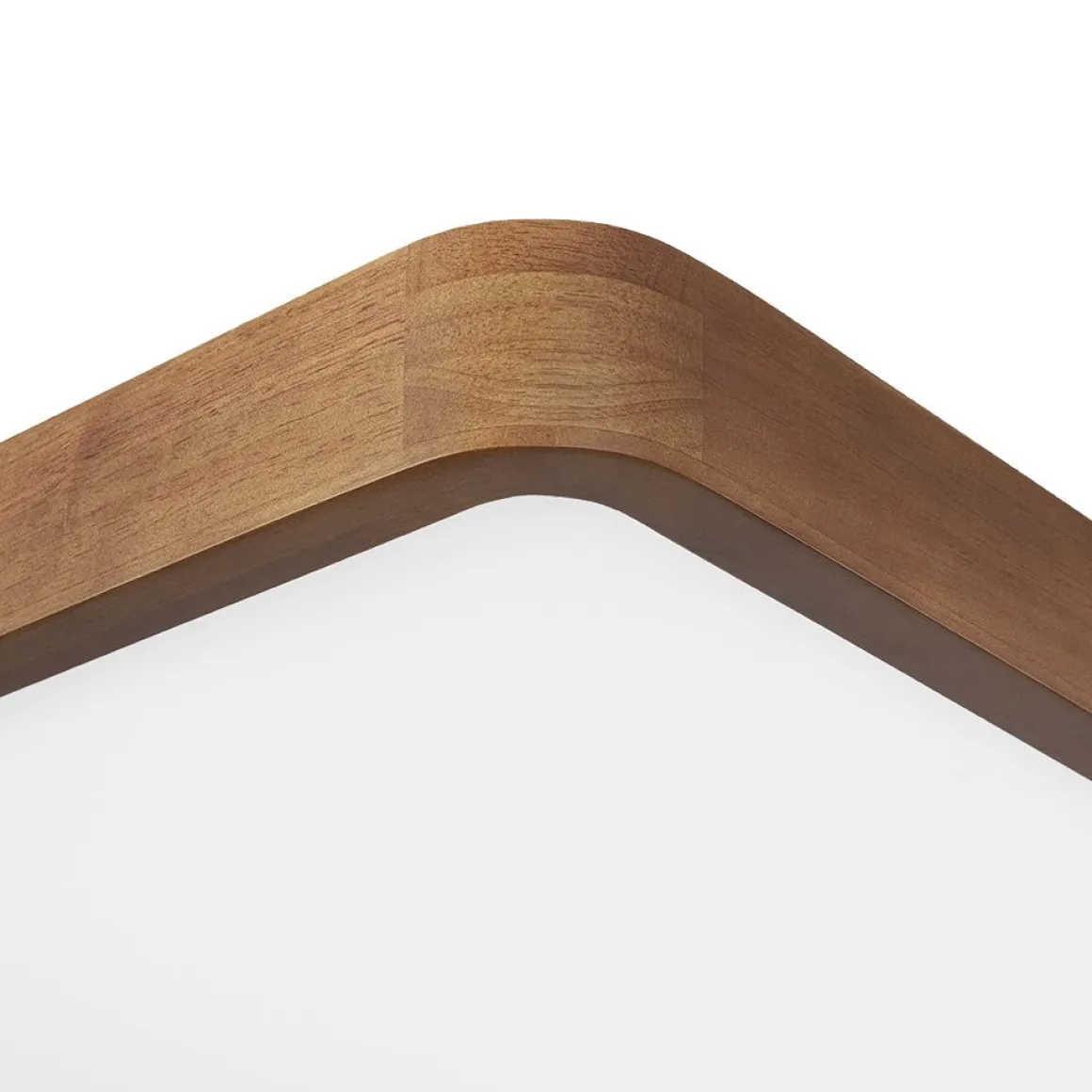 (OpenBox) Rectangle Walnut Dimmable LED Flush Mount Ceiling Light