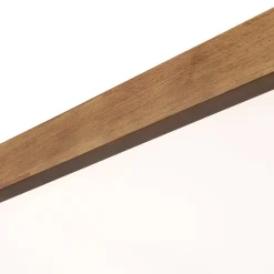 (OpenBox) Rectangle Walnut Dimmable LED Flush Mount Ceiling Light