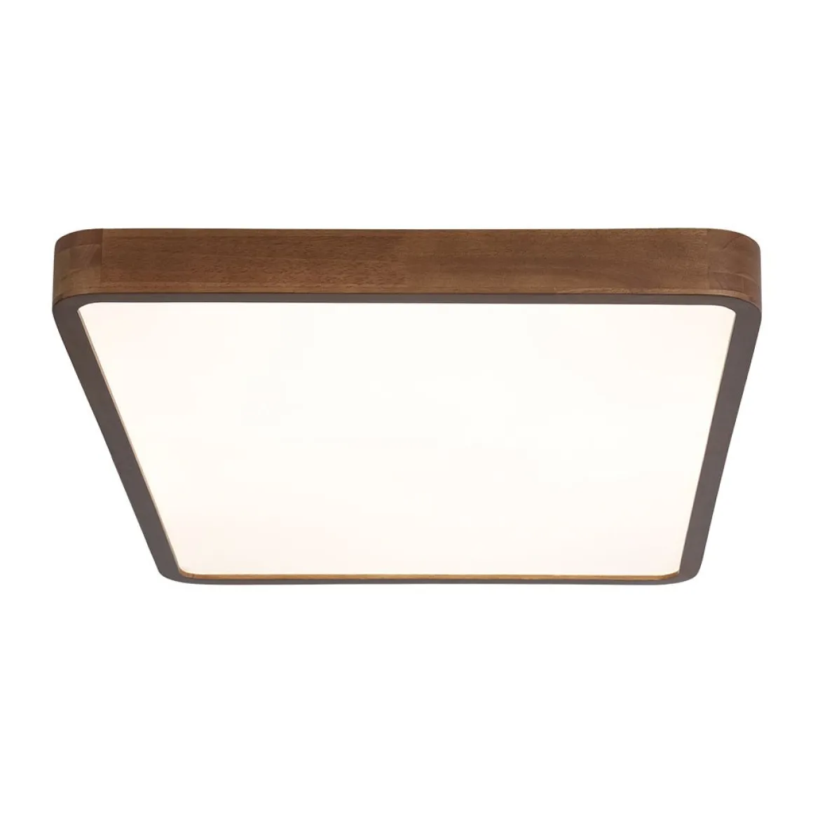 (OpenBox) Rectangle Walnut Dimmable LED Flush Mount Ceiling Light