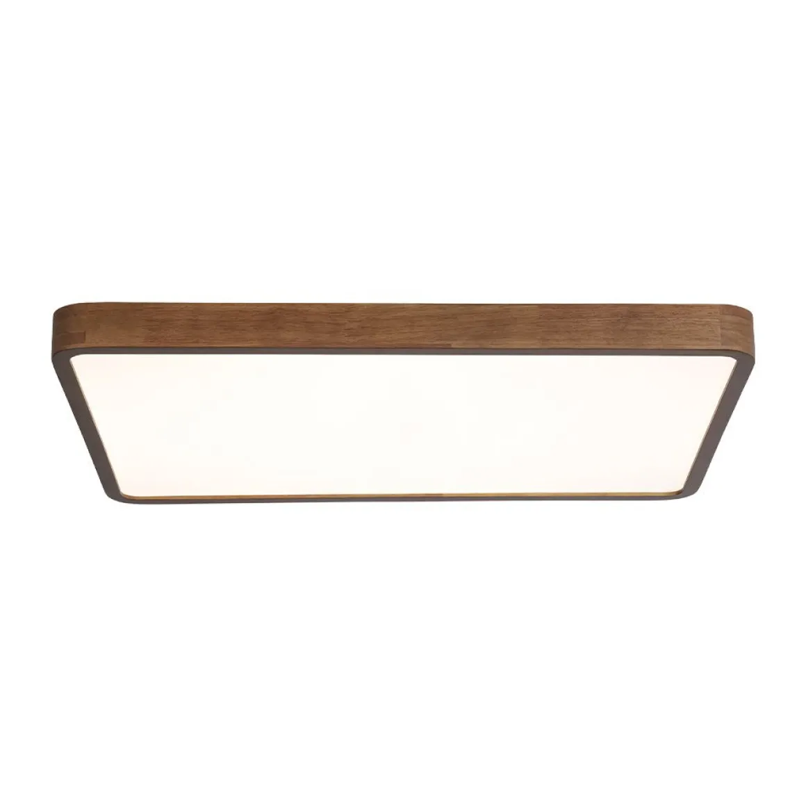(OpenBox) Rectangle Walnut Dimmable LED Flush Mount Ceiling Light