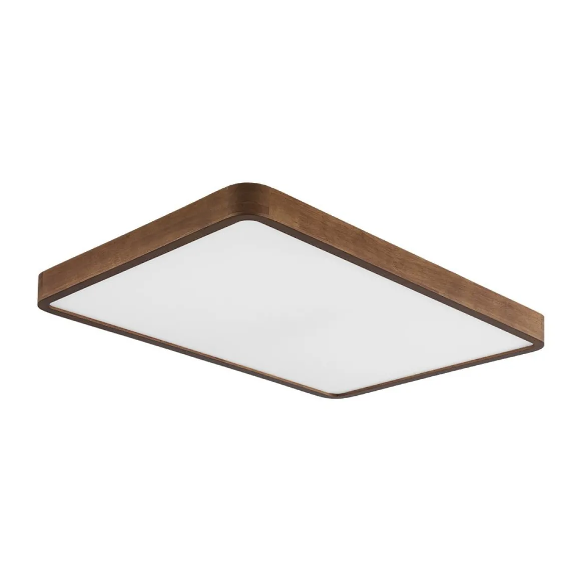 (OpenBox) Rectangle Walnut Dimmable LED Flush Mount Ceiling Light