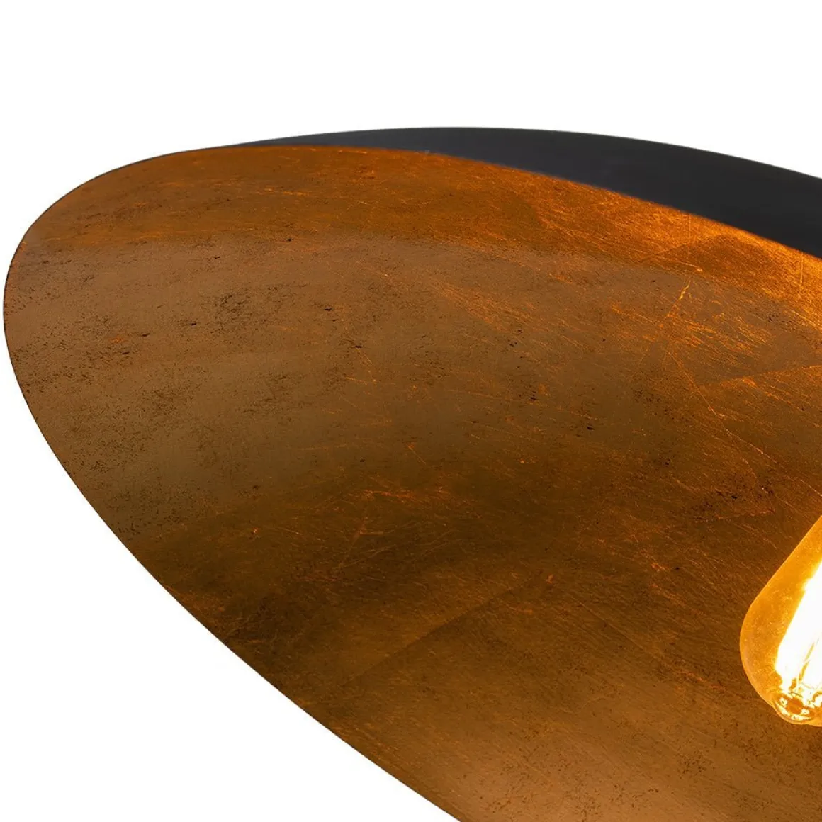 (OpenBox) Vintage Oversized Flat Dome Metal Pendant Light