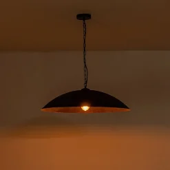 (OpenBox) Vintage Oversized Flat Dome Metal Pendant Light