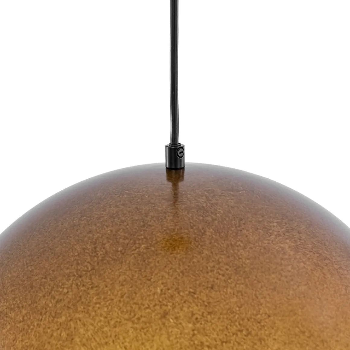 Oversized Antique Dark Rust Iron Dome Pendant Light