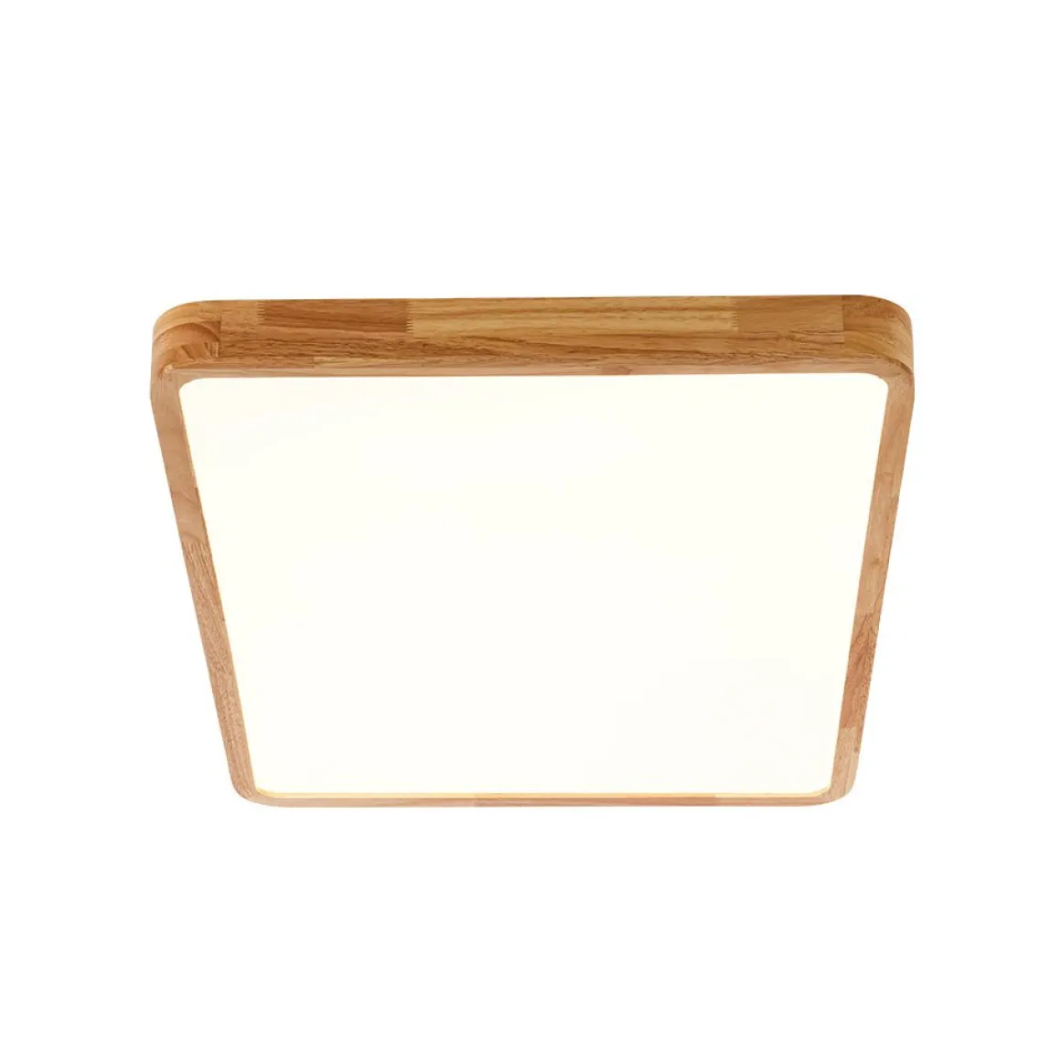 Rectangle Wooden Dimmable LED Flush Mount Ceiling Light