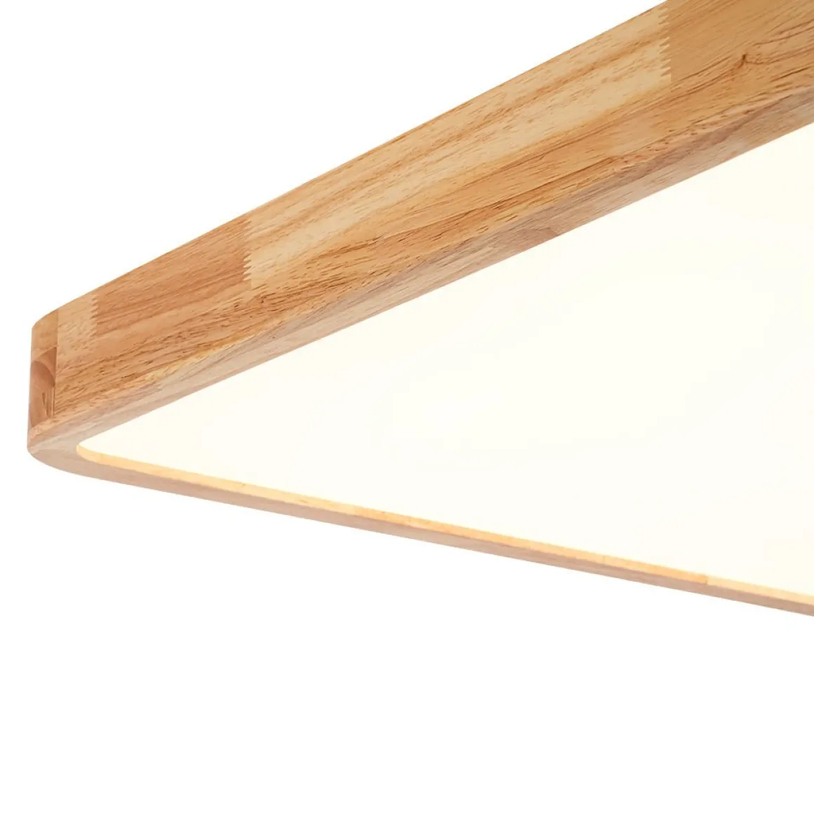 Rectangle Wooden Dimmable LED Flush Mount Ceiling Light