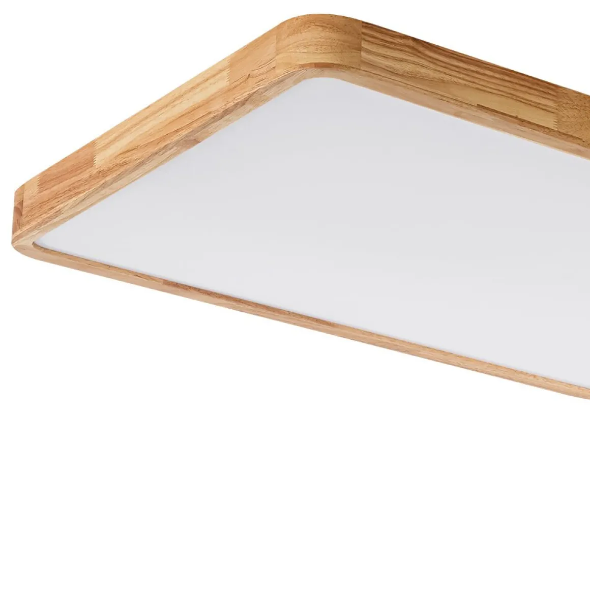 Rectangle Wooden Dimmable LED Flush Mount Ceiling Light