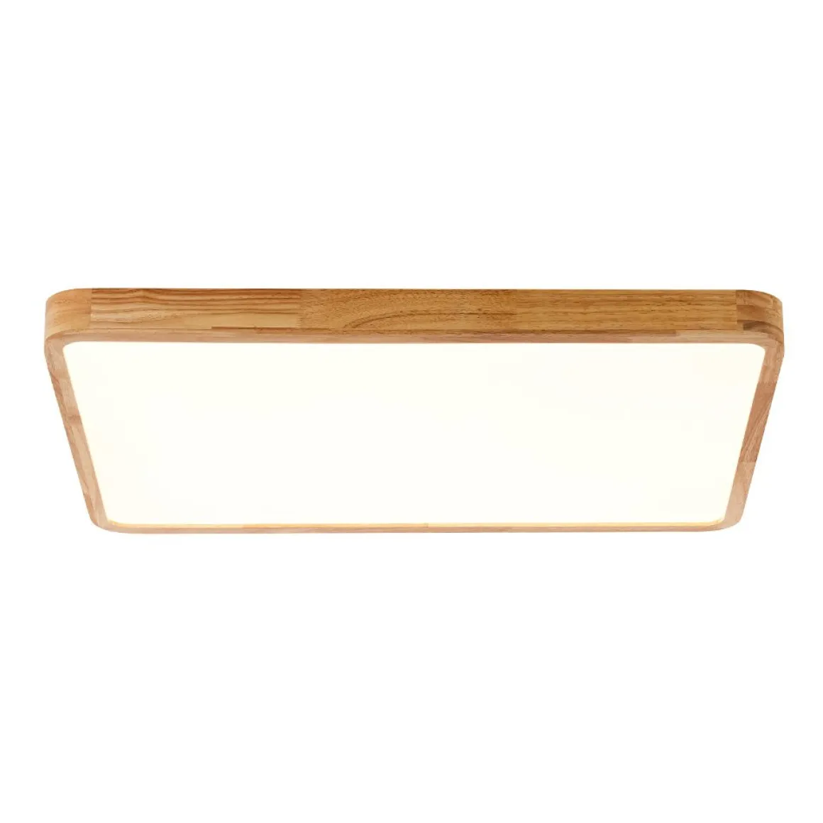 Rectangle Wooden Dimmable LED Flush Mount Ceiling Light