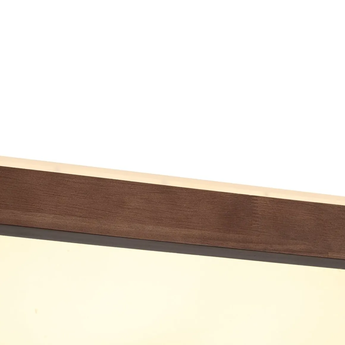 Rustic Rectangle Walnut Wooden Dimmable LED Flush Mount