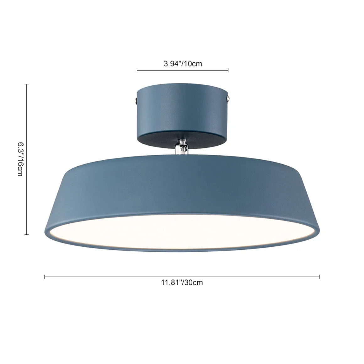 Scandinavian LED Semi Flush Ceiling Light