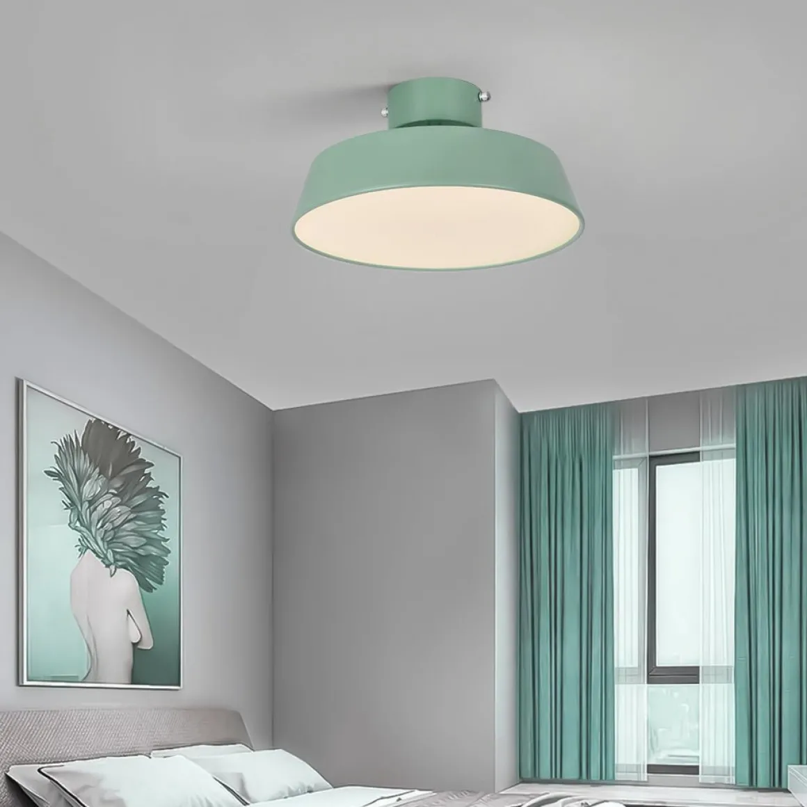 Scandinavian LED Semi Flush Ceiling Light