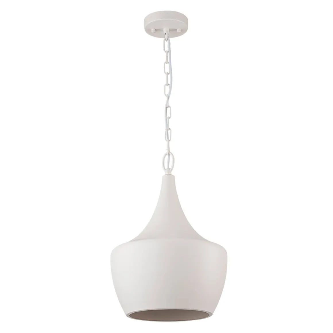 Scandinavian 1-Light Geometric White Kitchen Pendant Light