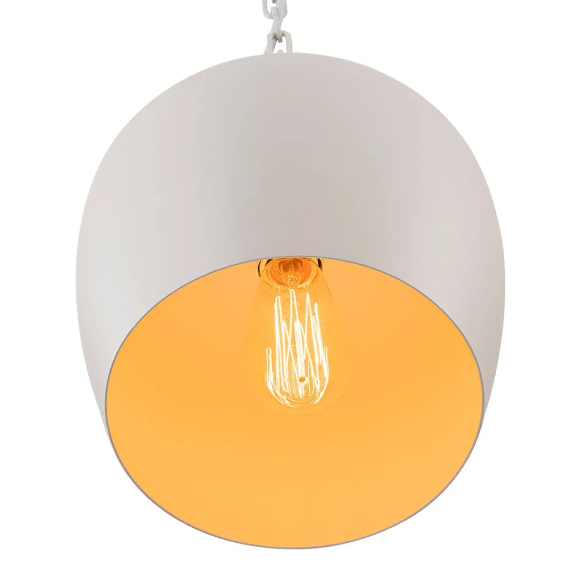 Scandinavian 1-Light Geometric White Kitchen Pendant Light