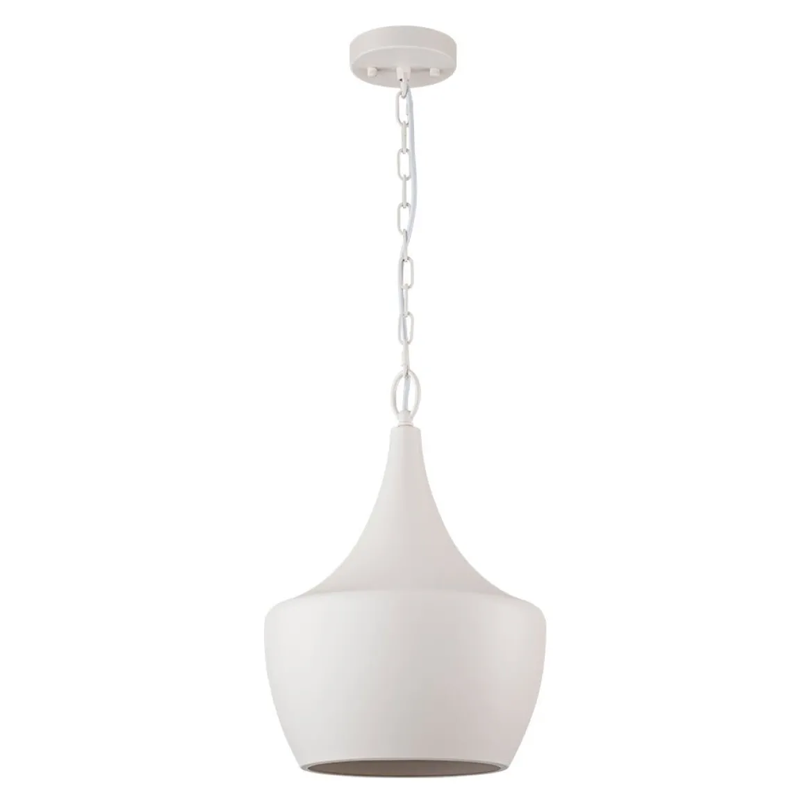 Scandinavian 1-Light Geometric White Kitchen Pendant Light
