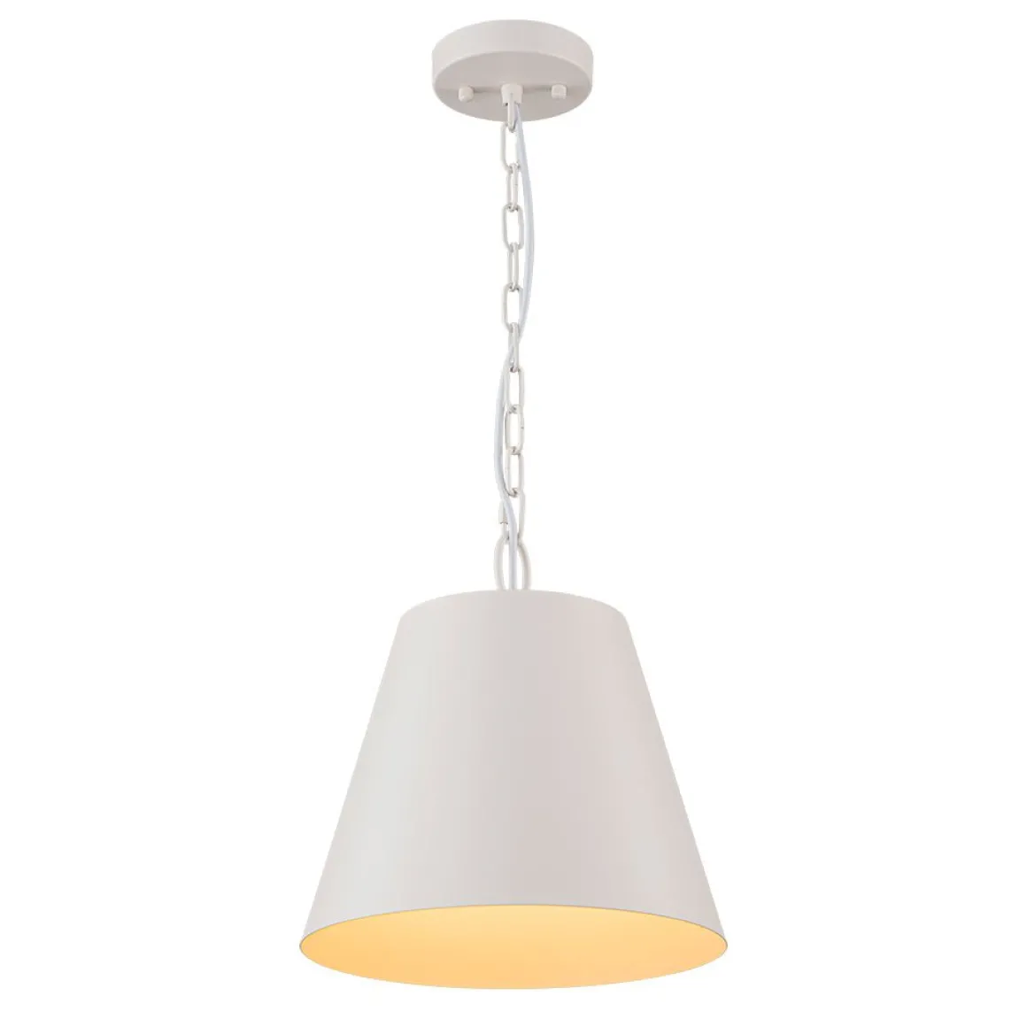 Scandinavian 1-Light Geometric White Kitchen Pendant Light