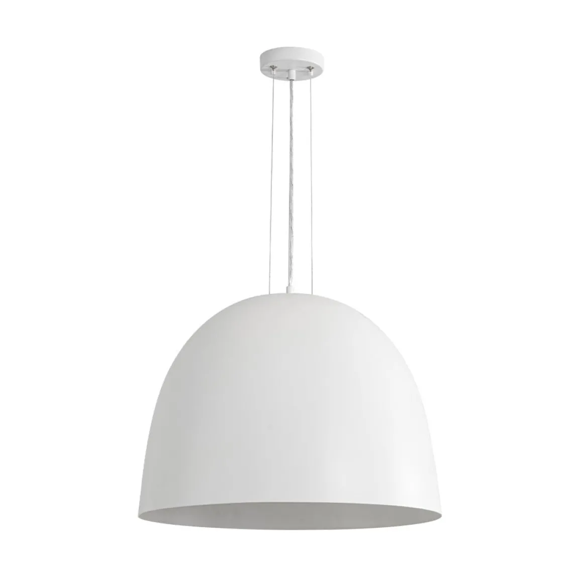 Scandinavian Oversized Iron White Bell Dome Pendant Light