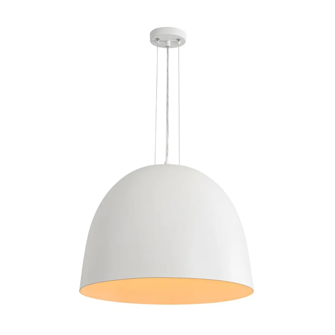 Scandinavian Oversized Iron White Bell Dome Pendant Light
