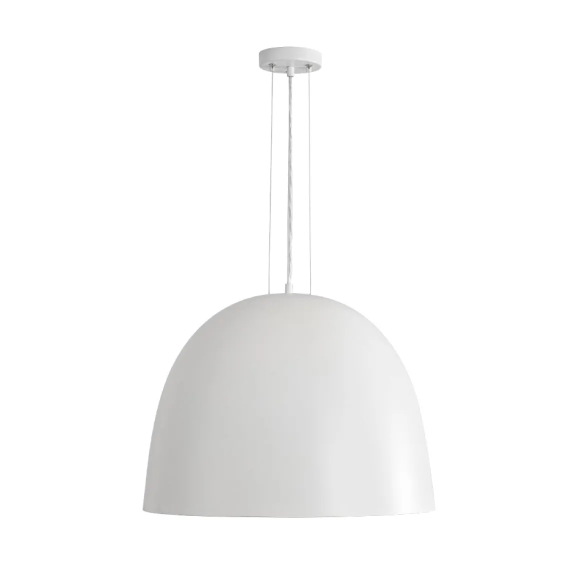 Scandinavian Oversized Iron White Bell Dome Pendant Light