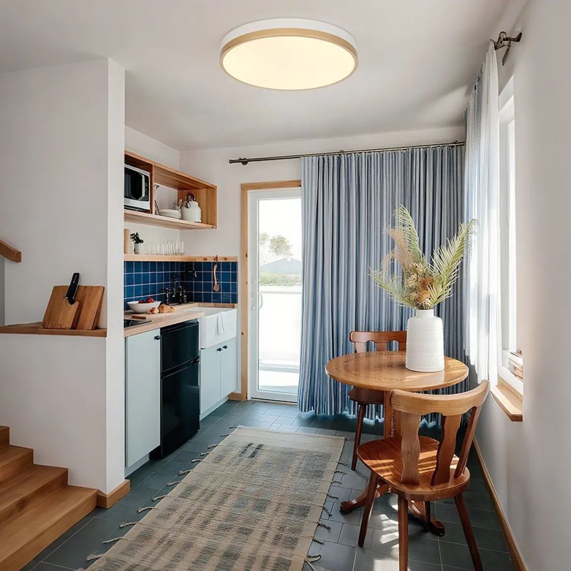 Scandinavian Round Dimmable LED Ceiling Light DIP Switch