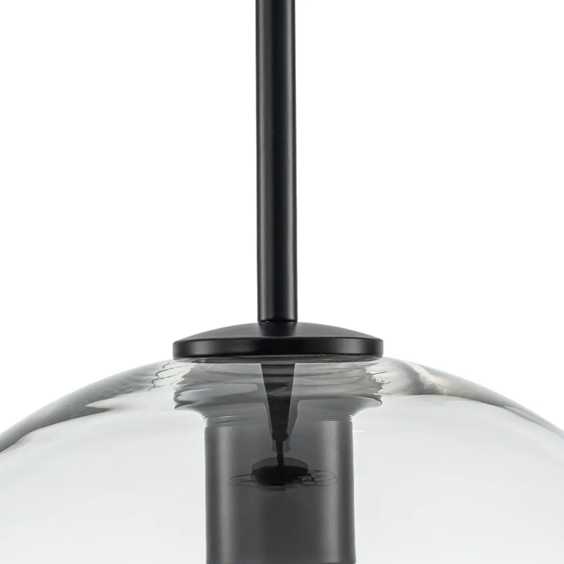 Simple Mid-Century 1-Light Clear Glass Globe Pendant Light