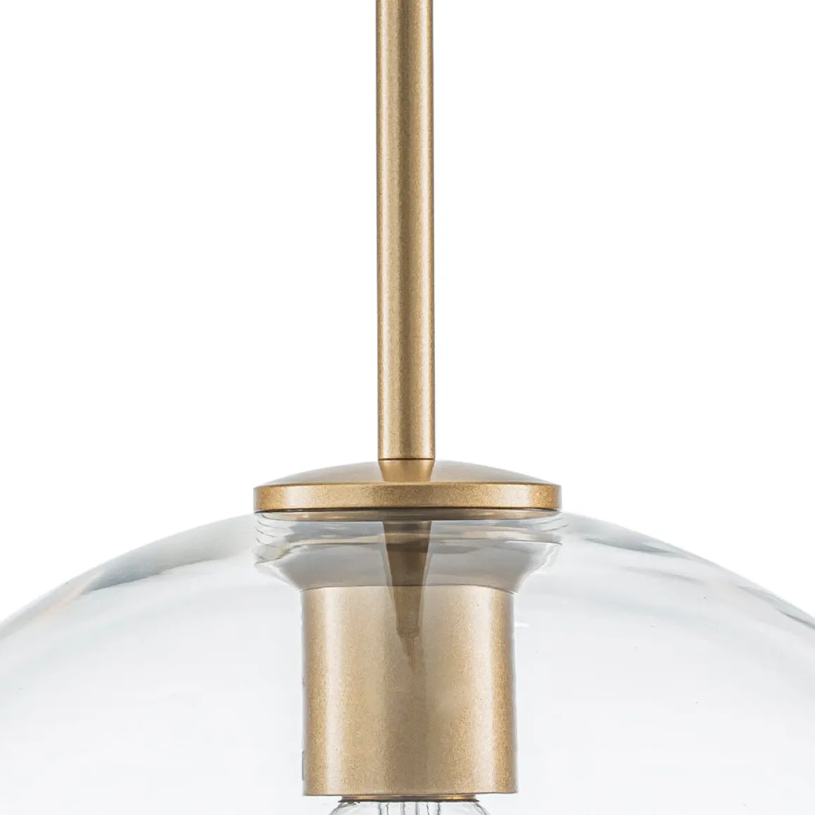 Simple Mid-Century 1-Light Clear Glass Globe Pendant Light