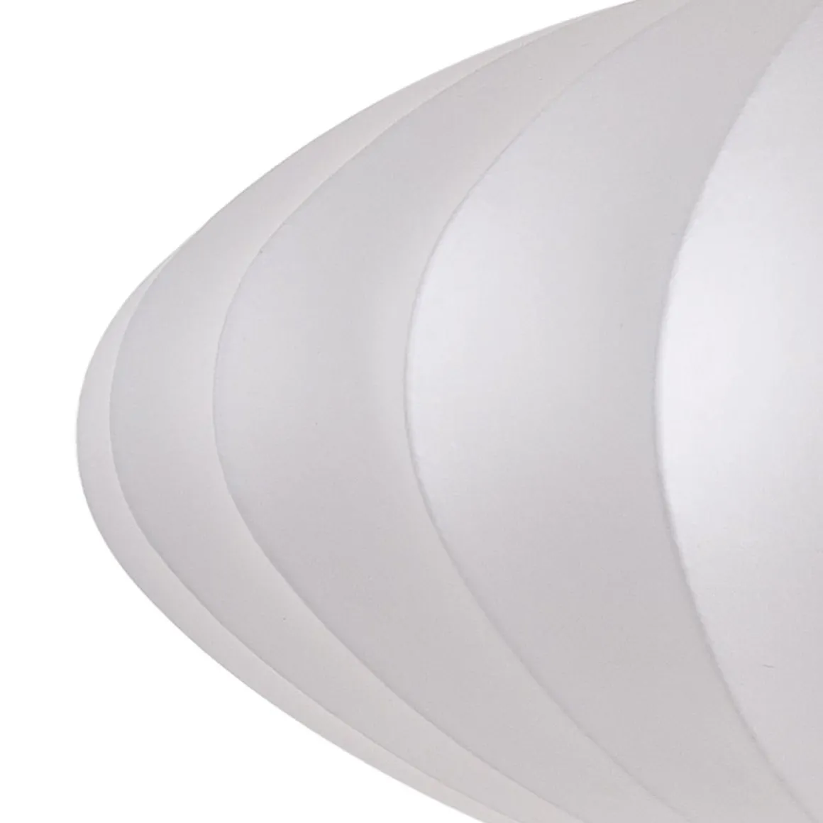 Single White Fabric Pendant Light