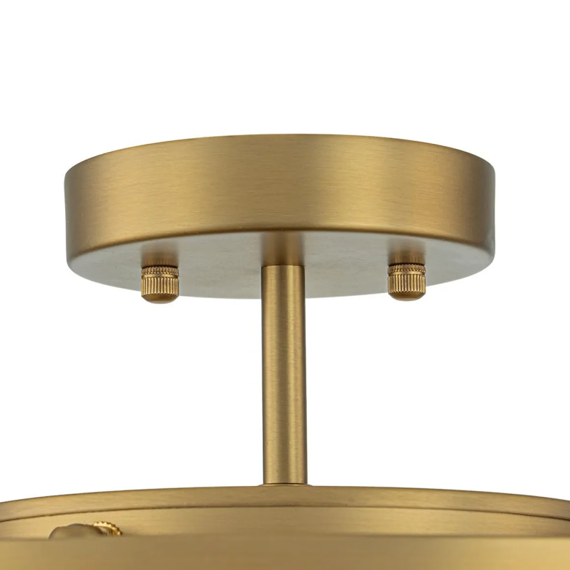 Tiered Hammered Water Glass Round Semi Flush Mount