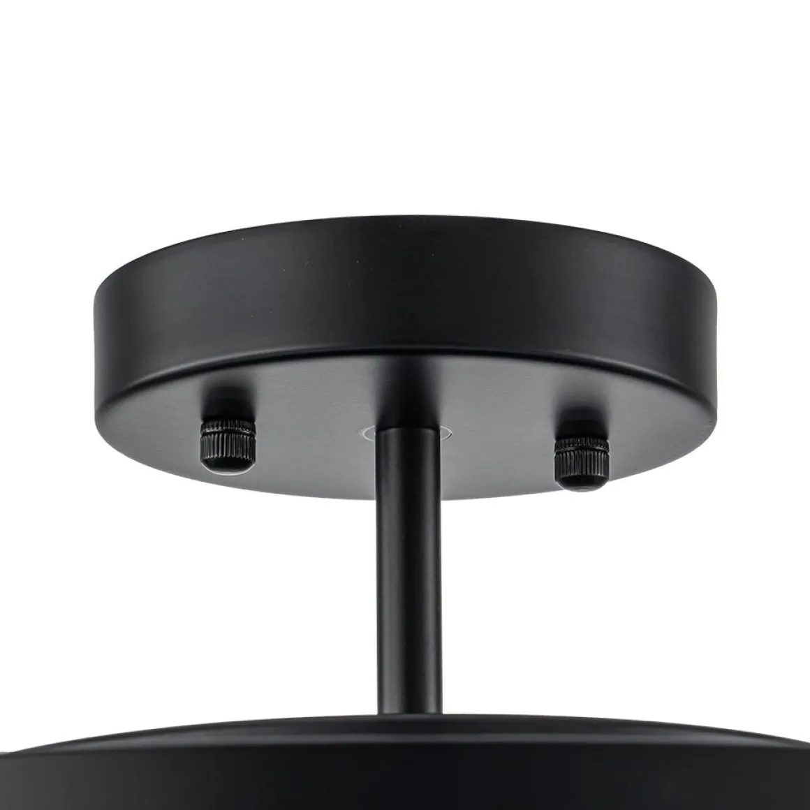 Tiered Hammered Water Glass Round Semi Flush Mount