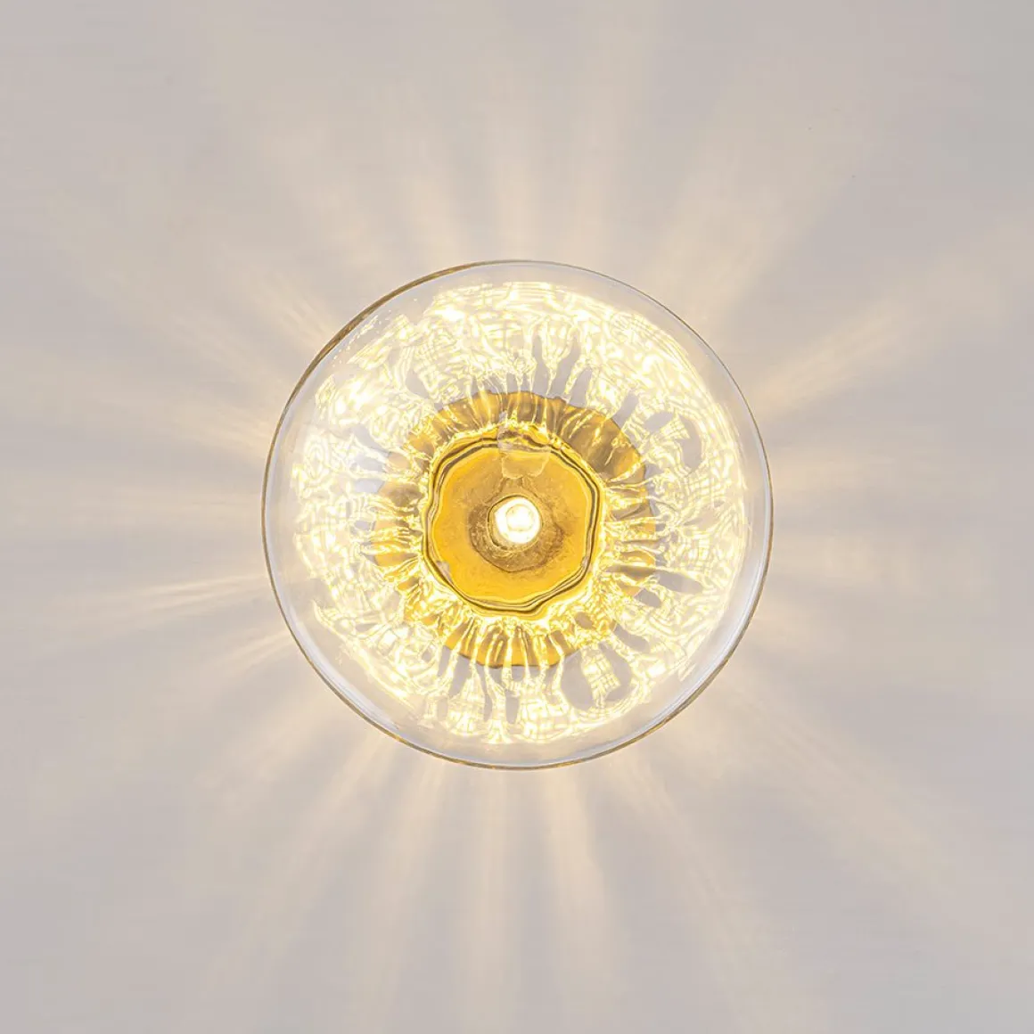 Versatile 1-Light Water Glass Oval Globe Semi Flush Wall Lamp