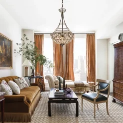 Victorian Antique Bronze Crystal Empire Chandelier