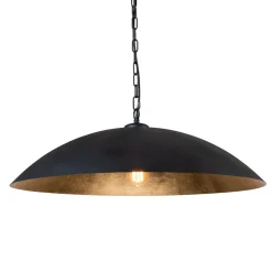 Vintage Oversized Flat Dome Metal Pendant Light