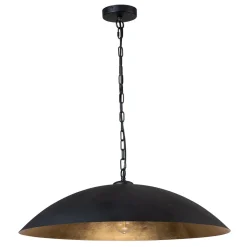 Vintage Oversized Flat Dome Metal Pendant Light