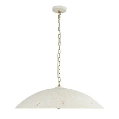 Vintage Oversized Flat Dome Metal Pendant Light