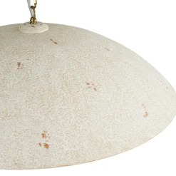 Vintage Oversized Flat Dome Metal Pendant Light